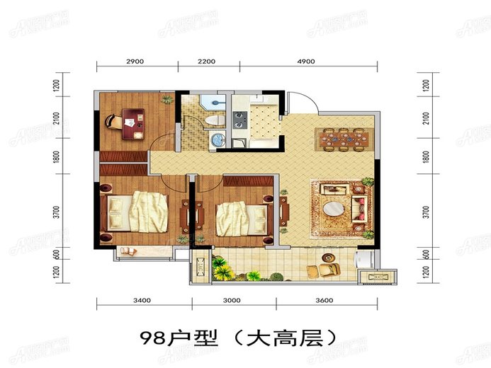 北京城房珑熙庄园:户型图