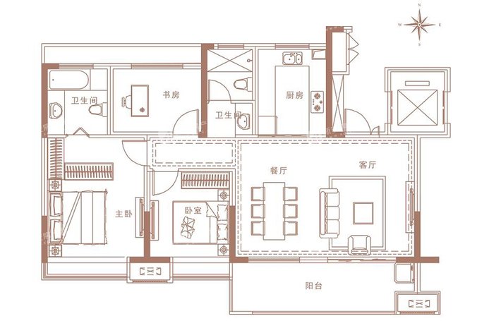 怡康江郡:户型图