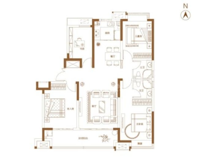 荣盛华府二区玖珑院:户型图