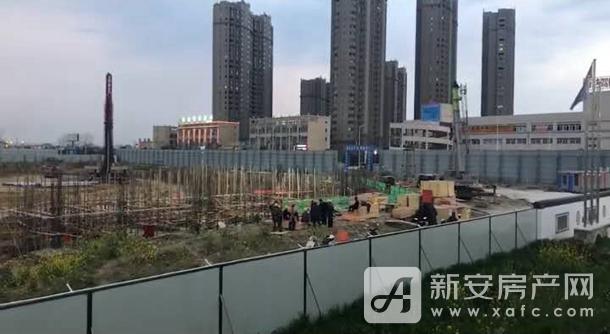 新城云昱东方3月工程进度 售楼部正在建造中