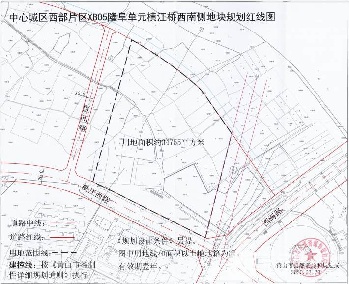 地块规划红线图 地块呈菱形,较为规整,目前该地块还有大片绿植农作物