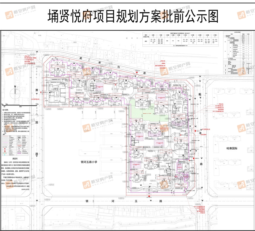 埇贤悦府规划批前公示 拟建24栋住宅 1所12班幼儿园