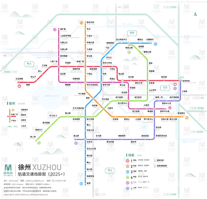 地铁4号线和5号线的开通时间也已确定,2027年,徐州将进入6条地铁并行