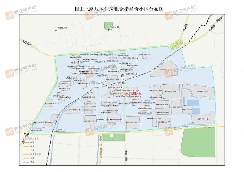 住房租金指导价小区分布图