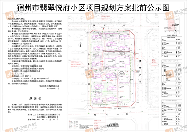 宿州市翡翠悦府小区项目规划方案批前公示!