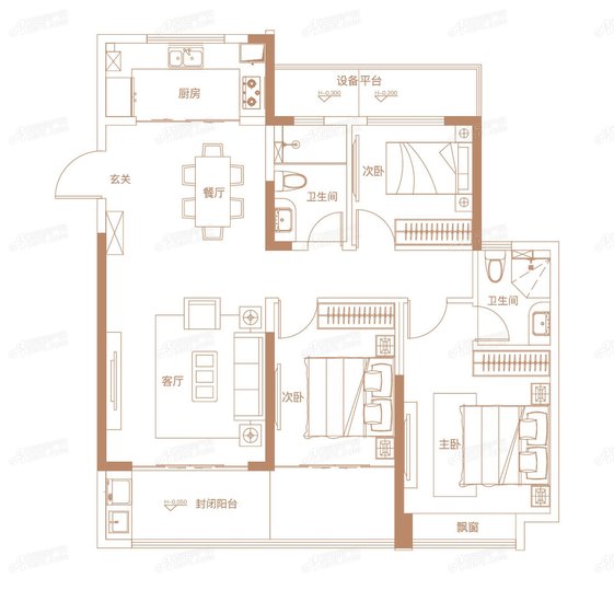 置地安慶中心:戶型圖