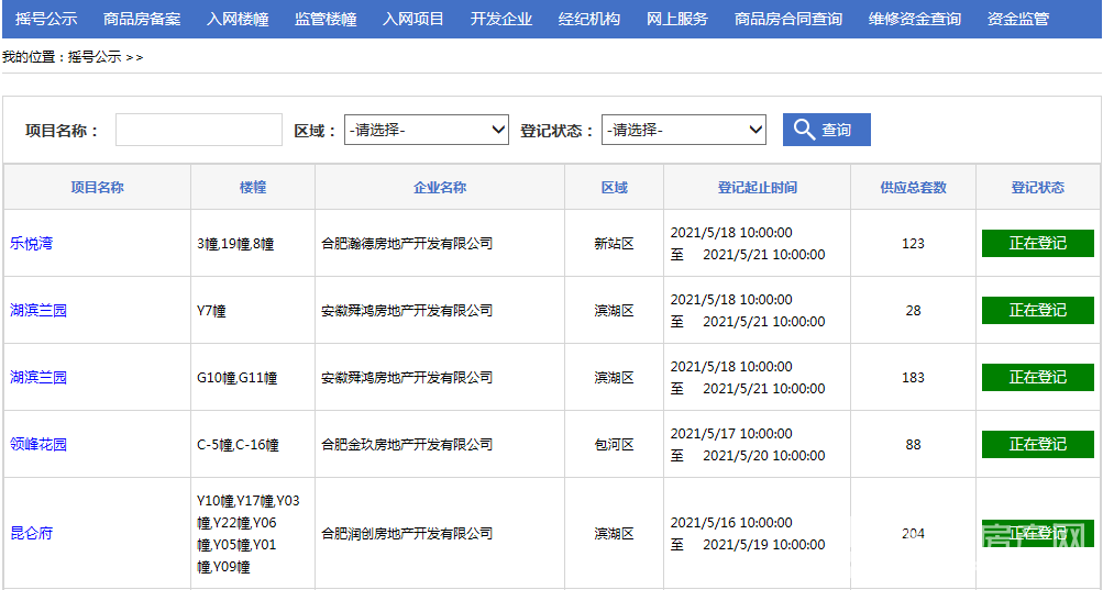 合肥摇号登记