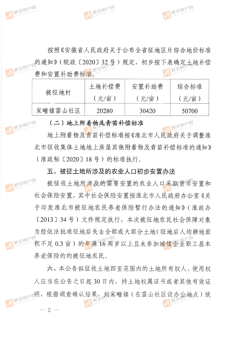 烈山区人民政府拟征收土地补偿安置方案的公告-烈拟征补（2021）第27号1
