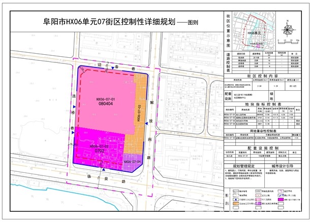 阜阳市HX06单元07街区控制性详细规划图则-批后公示